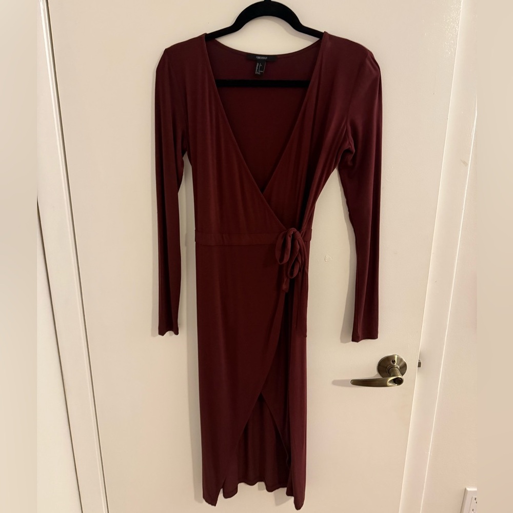 Forever 21 wrap midi dress